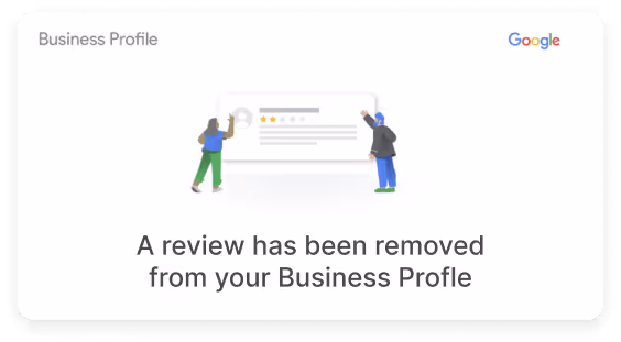 Google review removal confirmation